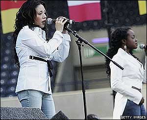 The Sugababes perform at the concert