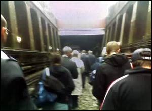 Passengers leaving Bayswater Station.