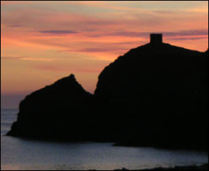 The sun setting over Abereiddy, as taken by Jacqui Stoddart aged nine