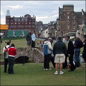 Visitors on Swilcan Bridge