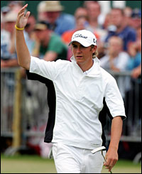 Lloyd Saltman waves to the crowd