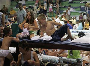 Children in a shelter in Cancun
