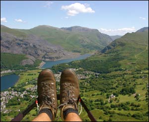 A paraglider's view of Llanberis and Y Glyderau (Pete Bursnall)