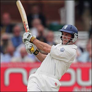 Andrew Strauss hits a four