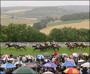Evaluator wins the first race at Goodwood