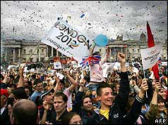 Celebrations in Trafalgar Square 