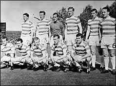Celtic team before kick-off 