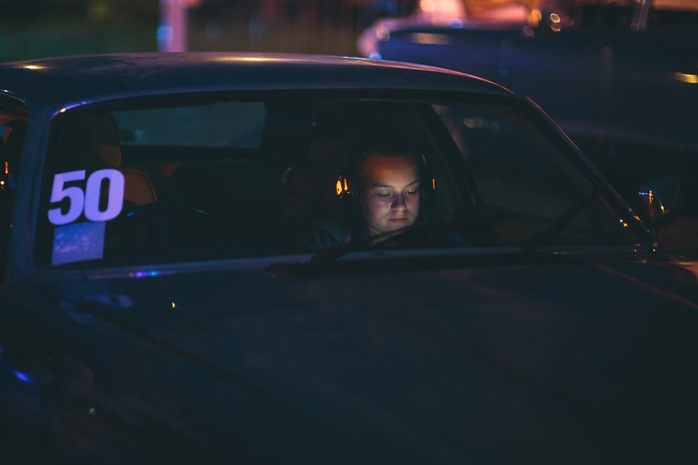 ...or from the vintage cars and trucks placed at the drive-thru