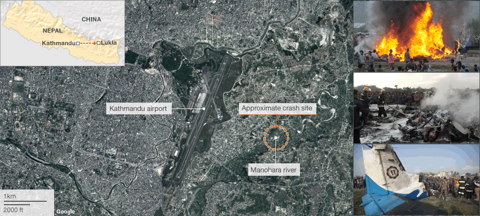 Map of the air disaster