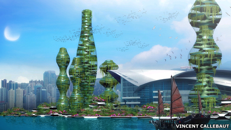 Hong Kong cityscape with farmscrapers