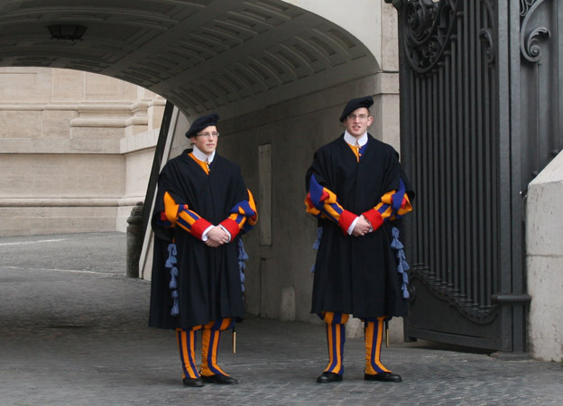 Two members of Swiss guard