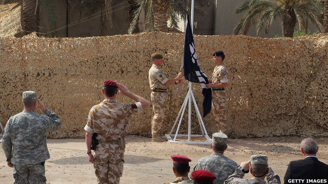 A ceremony has been held to mark the end of British military operations in Iraq after six years.