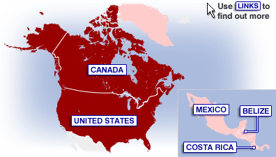 Map of North America