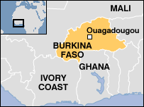 Map of Burkina Faso