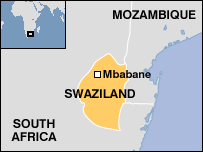 Map of Swaziland