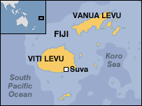 Map of Fiji