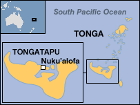 Map of Tonga