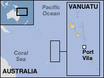 Map of Vanuatu