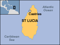 Map of St Lucia