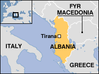 Map of Albania