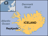 Map of Iceland
