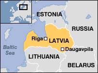 Map of Latvia