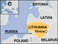 Map of Lithuania