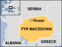 Map of Macedonia FYR