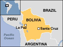Map of Bolivia