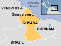 Map of Guyana