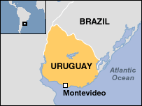 Map of Uruguay