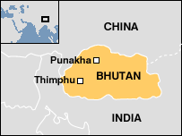 Map of Bhutan