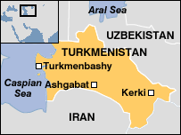 Map of Turkmenistan