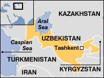 Map of Uzbekistan