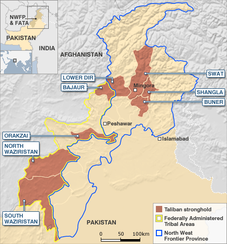 Taleban controlled areas