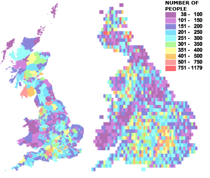 Concentrations of people born in Northern Ireland