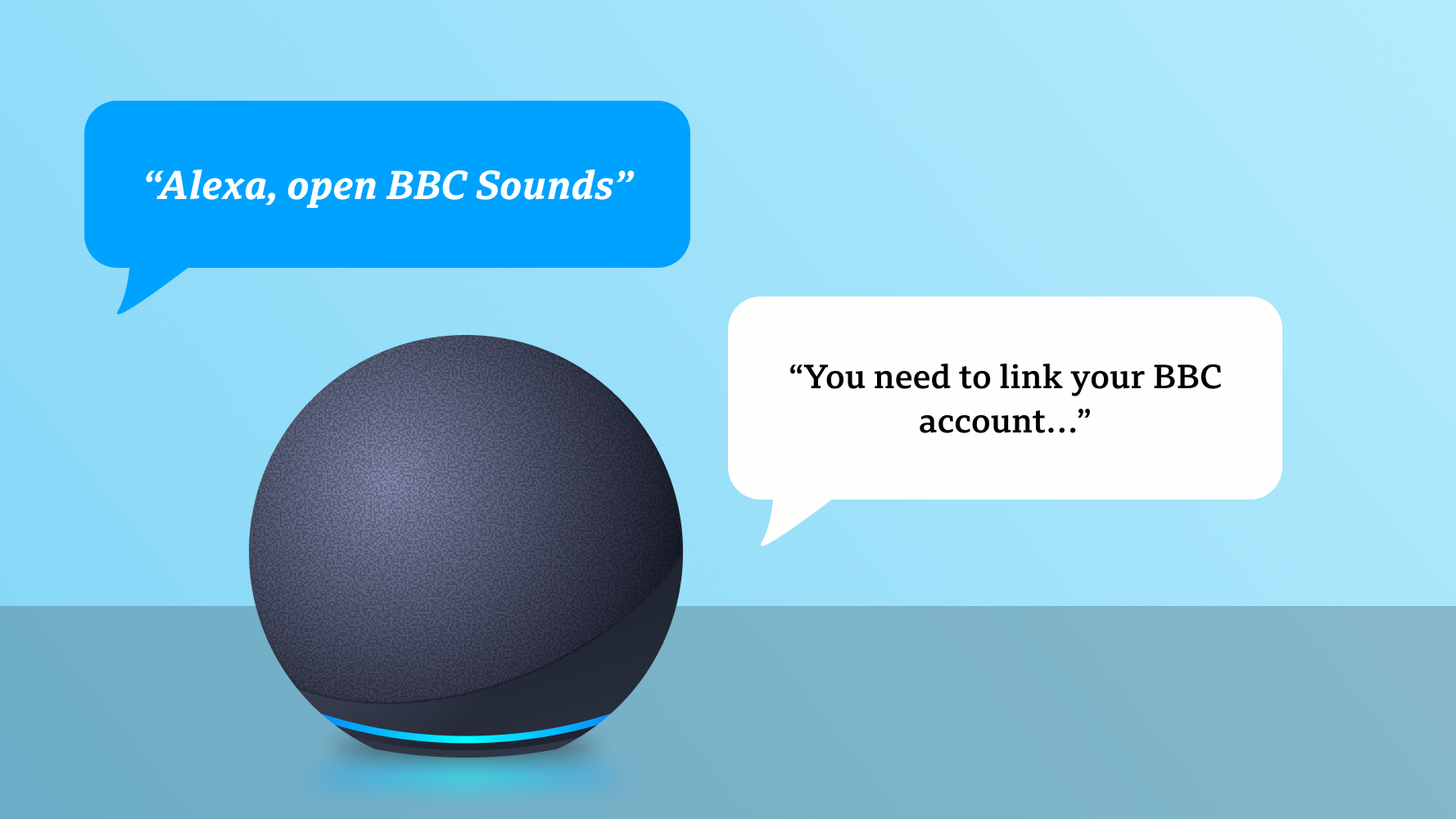 An Alexa smart speaker on display.