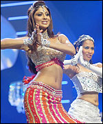 Shilpa Shetty performs a routine