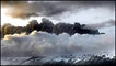 Nuvem de cinzas sobre a geleira de Eyjafjallajokull