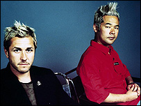 Two members of the band feeder