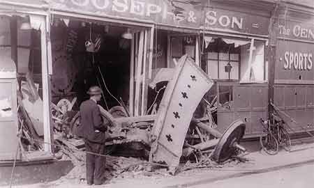Air raid damage