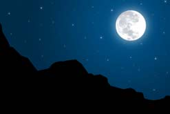 The Night sky with moon and stars - photo by Andreia on Flickr