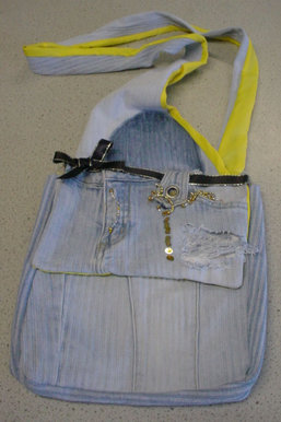 Recycled jeans bag