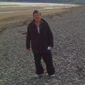 Marie on Murlough beach, near where she now lives