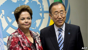 Dilma Rousseff e Ban Ki-Moon | Crédito da foto: AFP