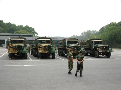 Tại một điểm tập trung quân lính