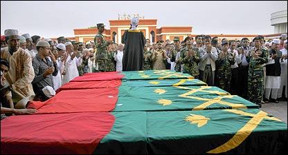 मृतक सैनिकों के शव