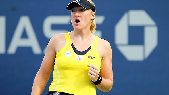 Elena Baltacha in action at the US Open.