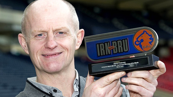 Annan manager Harry Cairney will be hoping his players stay focused as they aim for a play-off place to reach the Second Division. Photo: SNS