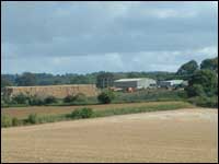 View across farm land